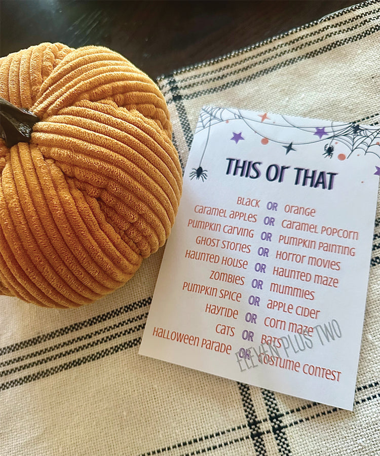 Halloween Game - This or That