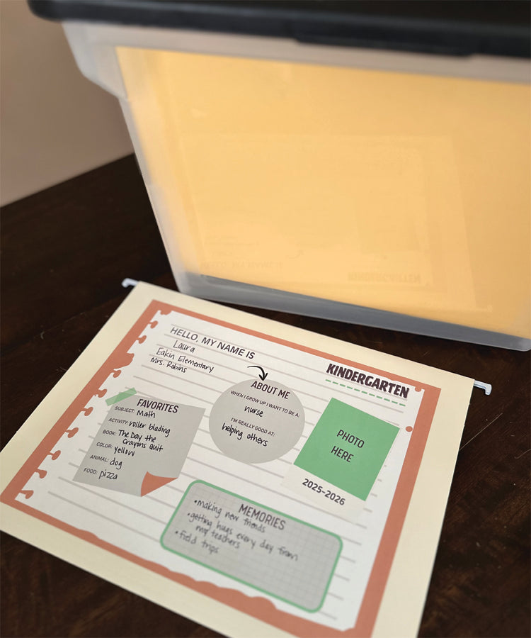 School Label - coral