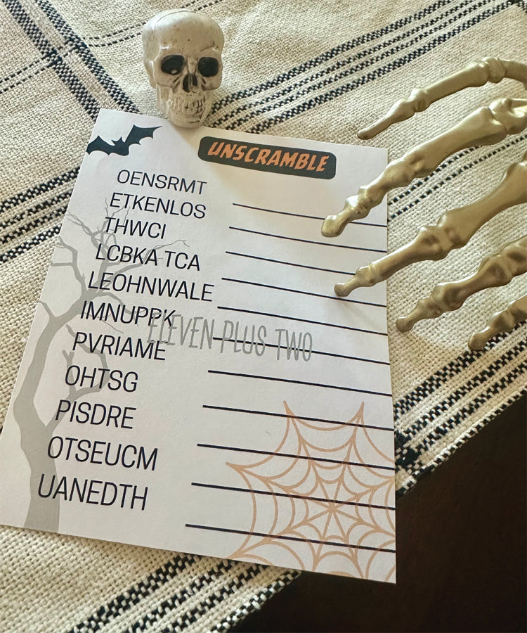 Halloween Game - Unscramble